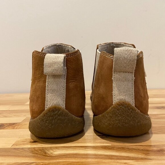 Keen Womens Brown Leather Mosey Ankle Boots With Elastic Gore & Crepe Sole 8.5 - Picture 3 of 16